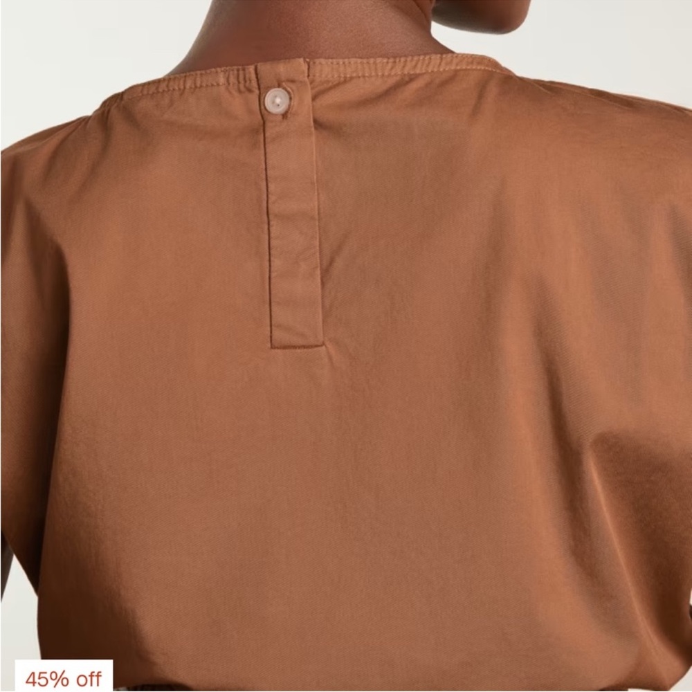 Pristine Everlane The Bubble Top Tawny Brown Organic Cotton Size XXS - Picture 4 of 7